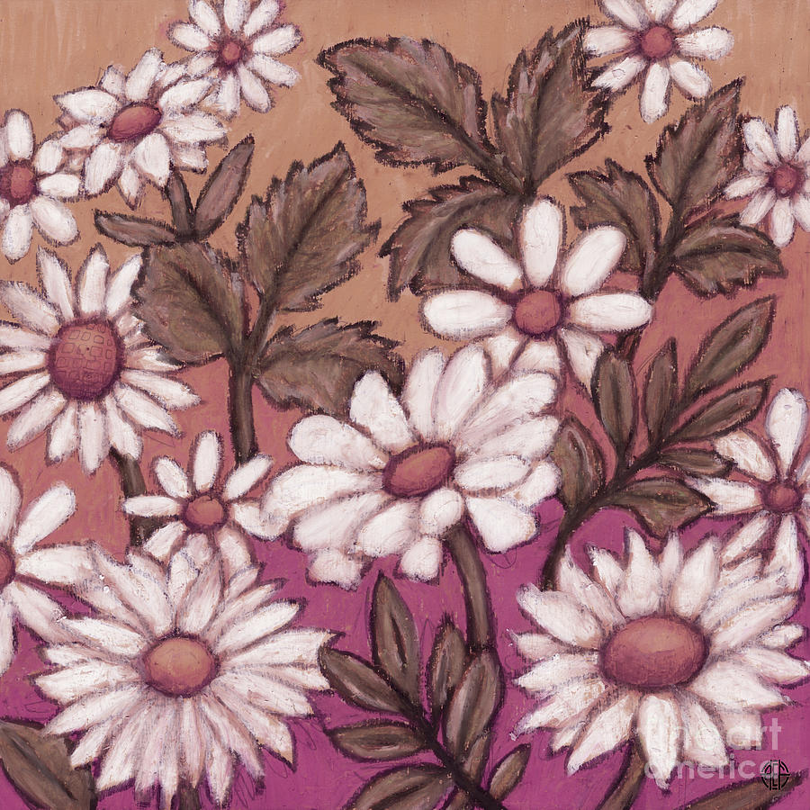 Singing Daisies. Wildflora Painting by Amy E Fraser