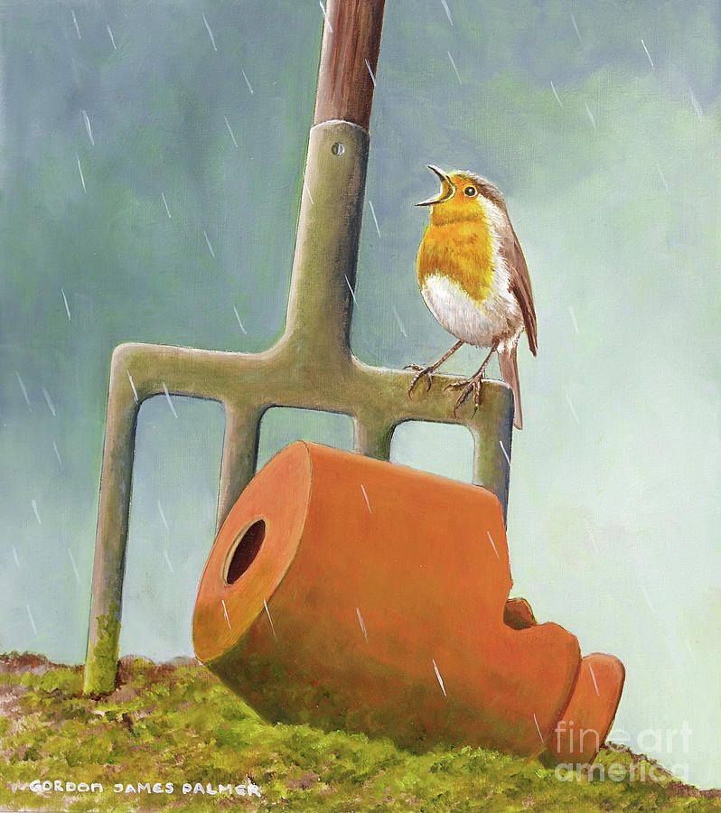 Singing in the Rain Painting by Gordon Palmer