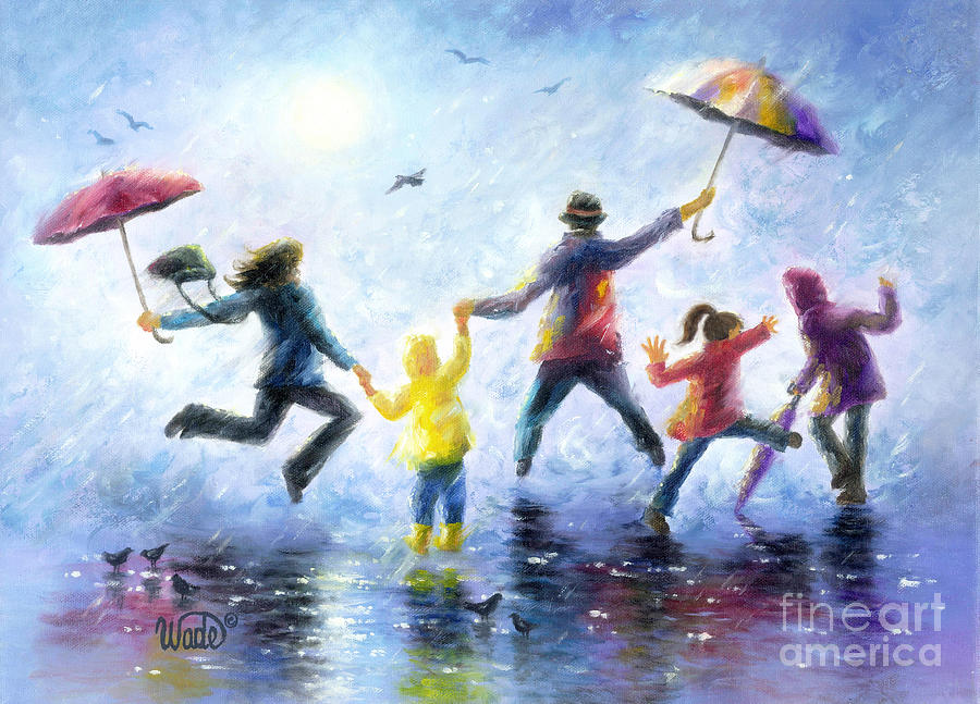 Singing in the Rain Painting by Vickie Wade