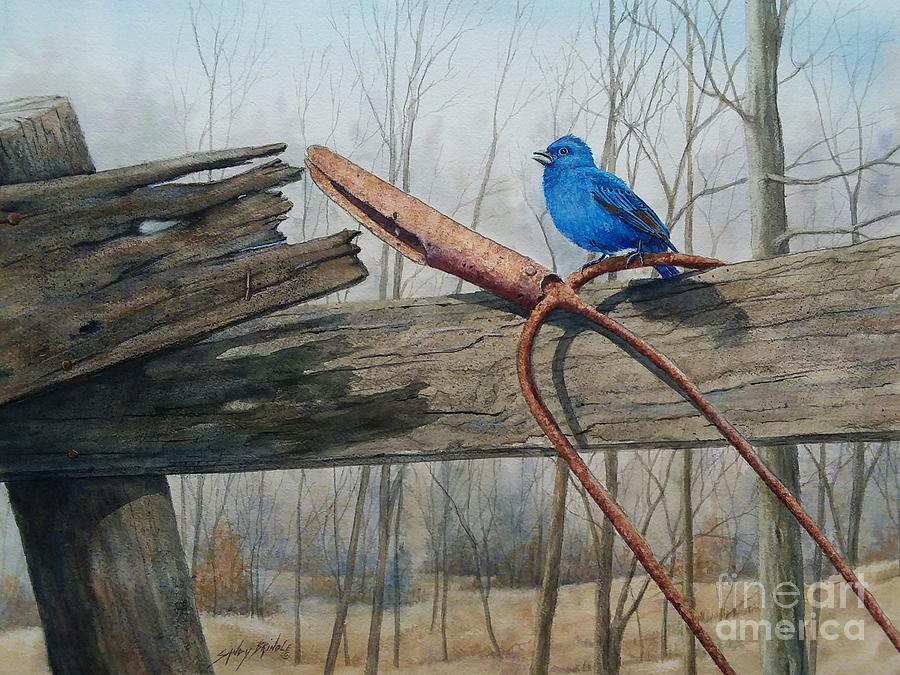 Singing the Blues  Painting by Sandy Brindle
