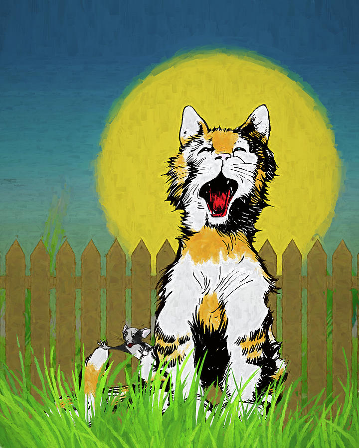 Singing the Cat Tail Tales Digital Art by John Haldane