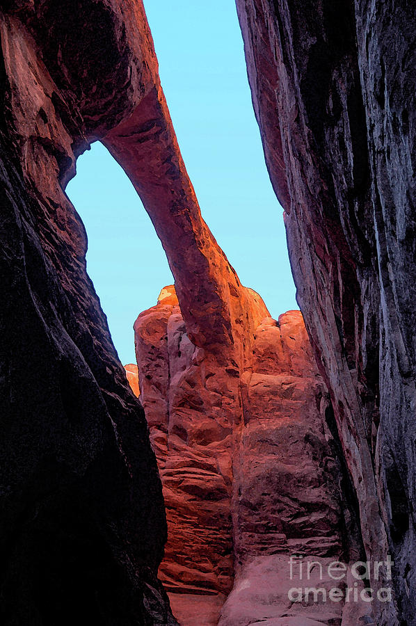 Single Arch on Fiery Furnace Trail 4 Photograph by Bob Phillips