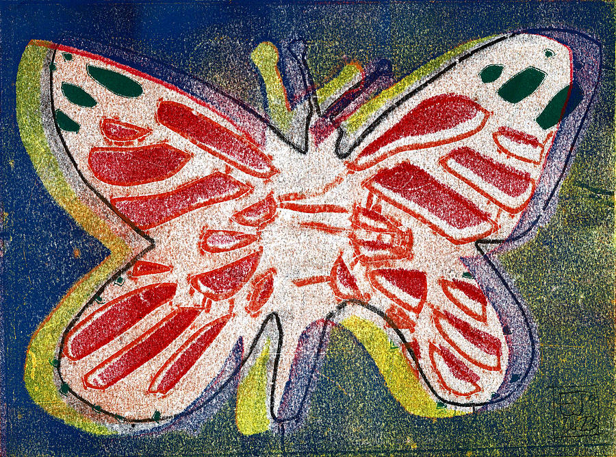 Single Butterfly Wings 15 Relief by Edgeworth Johnstone