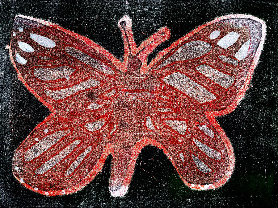 Single Butterfly Wings 4 Relief by Edgeworth Johnstone