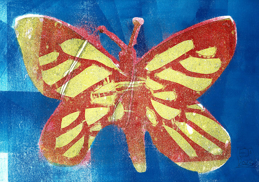Single Butterfly Wings 6 Relief by Edgeworth Johnstone