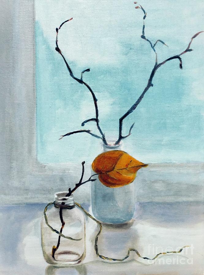 Single leaf Painting by Lana Sylber