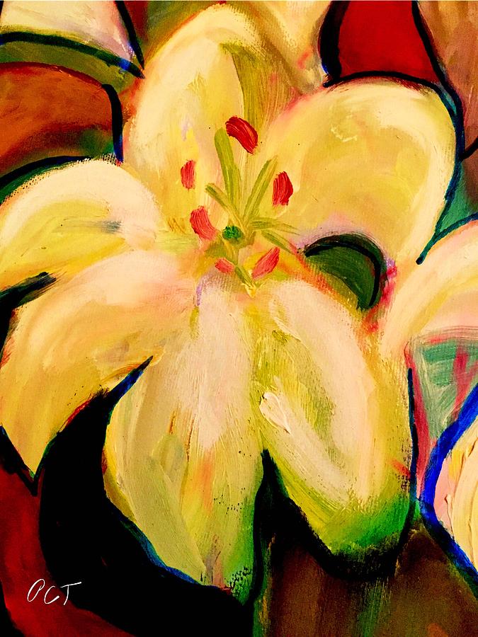 Single Lily Big and Bold Painting by Patricia Clark Taylor - Fine Art ...