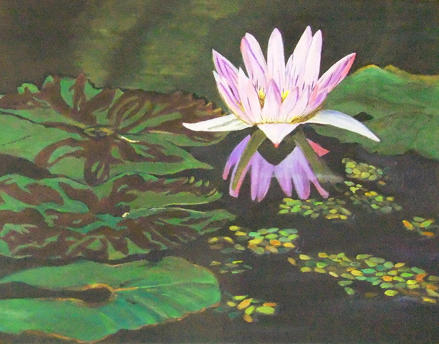 Single Lily Flower Painting by Iris Peters - Fine Art America