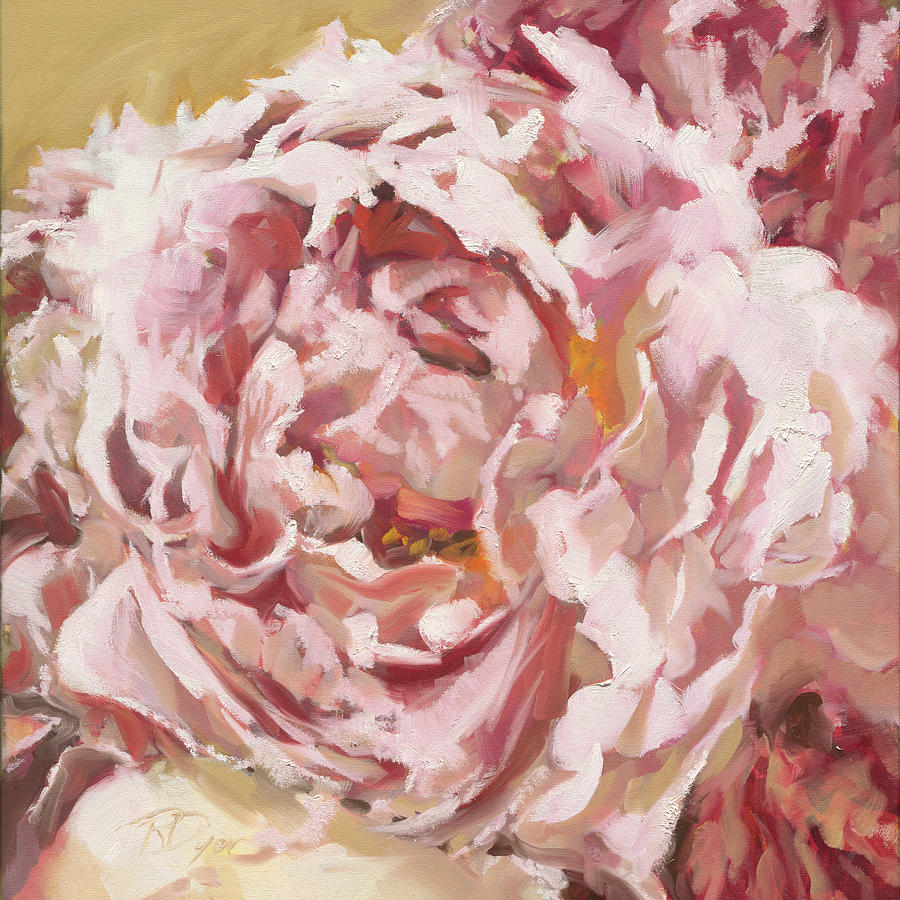 Single Peony 1 Painting by Roxanne Dyer