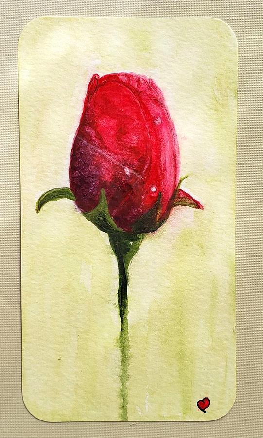 Single Rose Painting by Deahn Benware