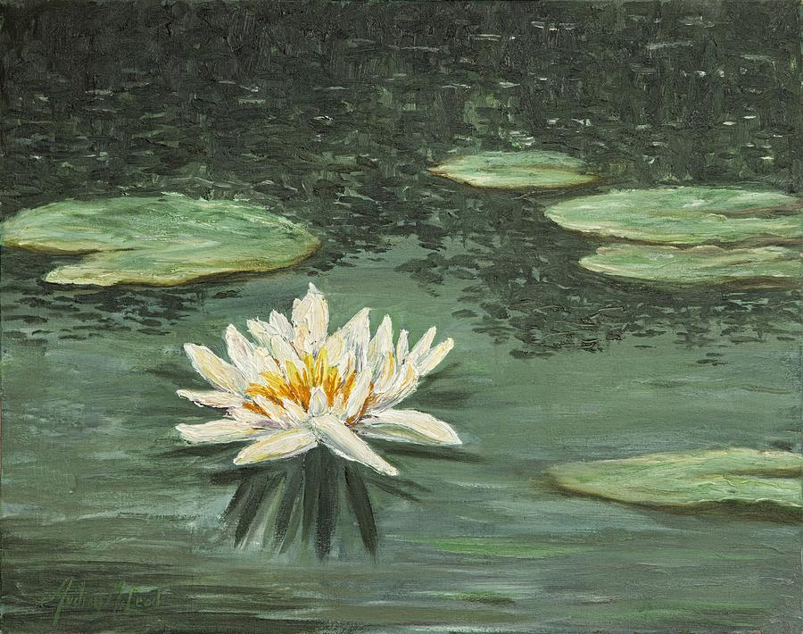 Single Water Lilly Painting by Audrey McLeod