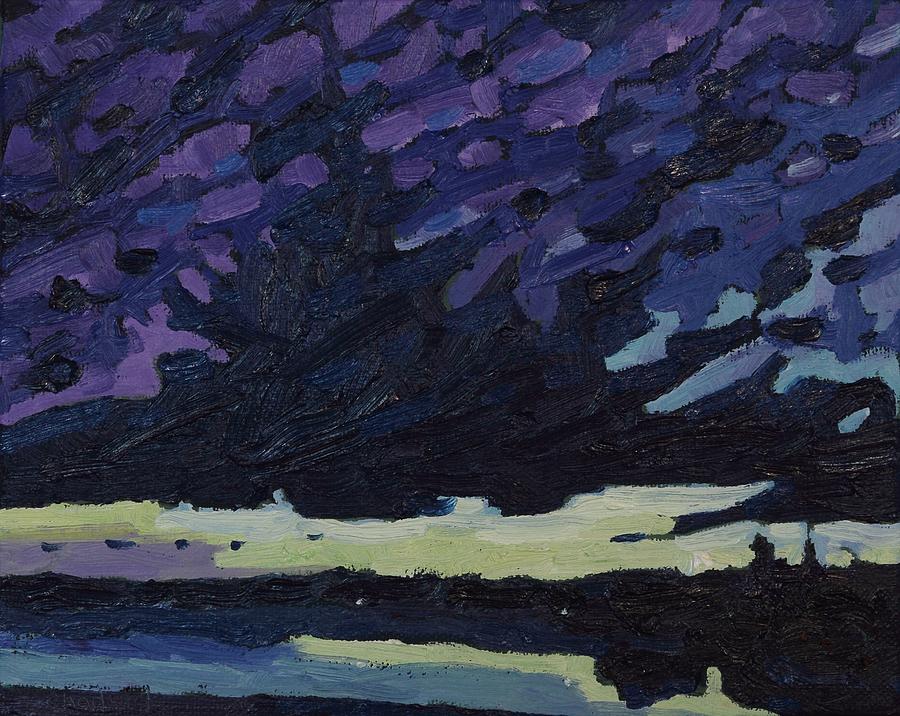 Singleton Altocumulus Nocturne Painting by Phil Chadwick