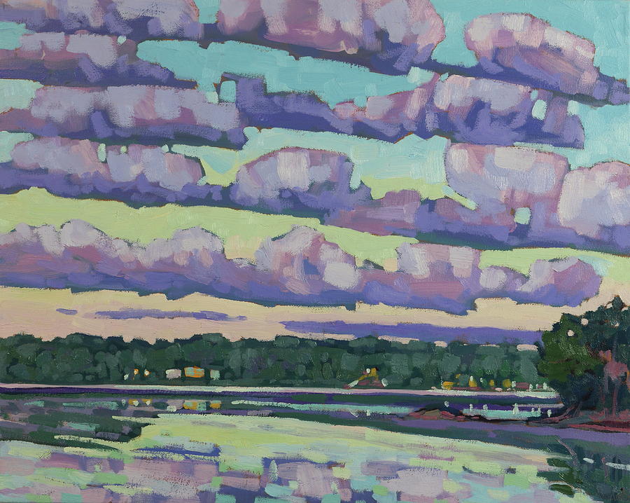 Singleton September Sunrise Stratocumulus Painting by Phil Chadwick