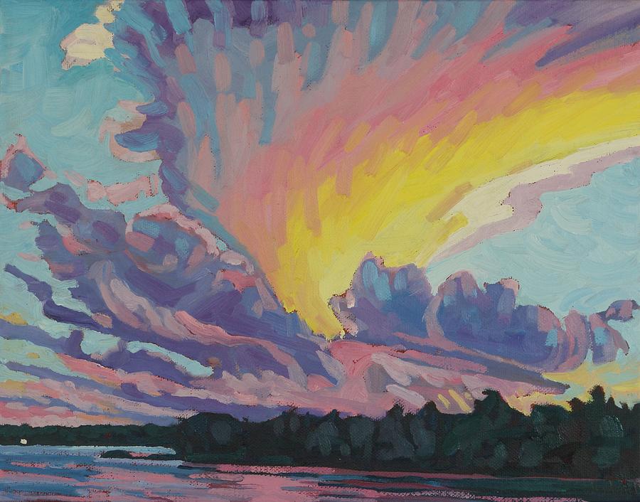 Singleton Sheared Sunset Anvil Painting by Phil Chadwick