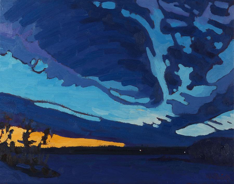 Singleton Thoughtful Sunset Painting by Phil Chadwick