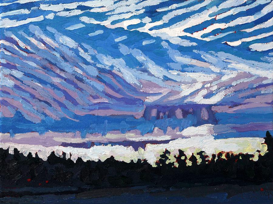 Singleton Warm Front Sunrise Painting by Phil Chadwick
