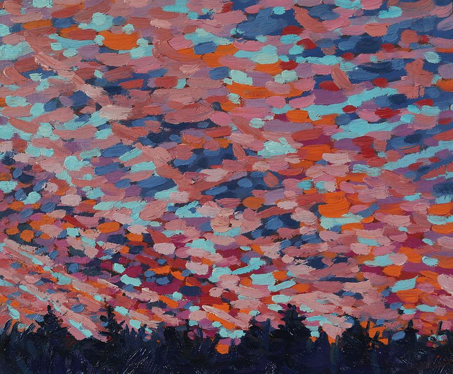 Singleton Warm Frontal Sunrise Painting by Phil Chadwick