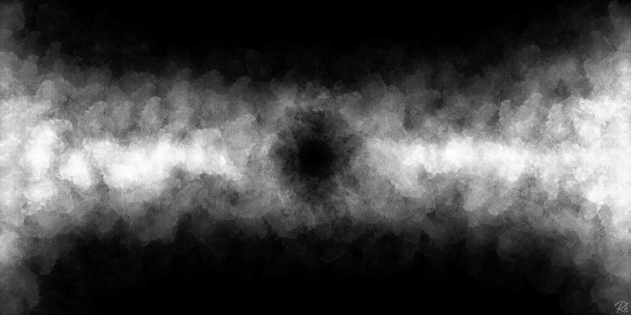 Abstract Painting - Singularity 3 - Cosmic Art - Contemporary Abstract - Abstract Expressionist painting - Black, White by Studio Grafiikka