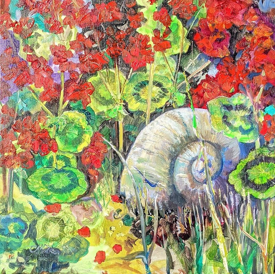 Sinistrous - Athur Escargot the Left-handed Snail Painting by Chris Walker