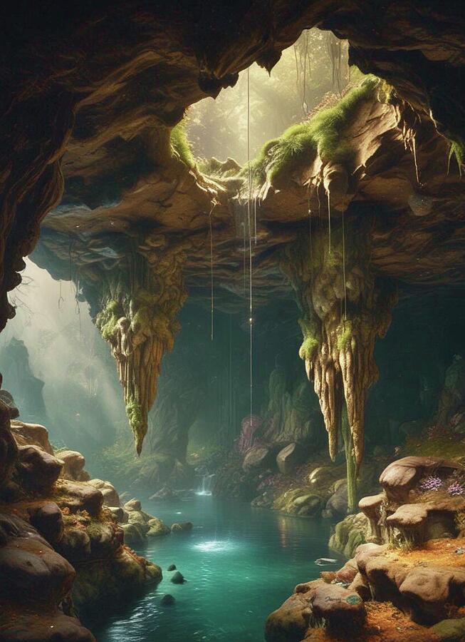 Nature Digital Art - Sinkhole Caverns  by James Eye