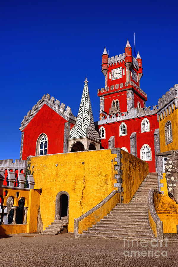 Sintra Palacio Clock Tower and Chapel  Photograph by Olivier Le Queinec