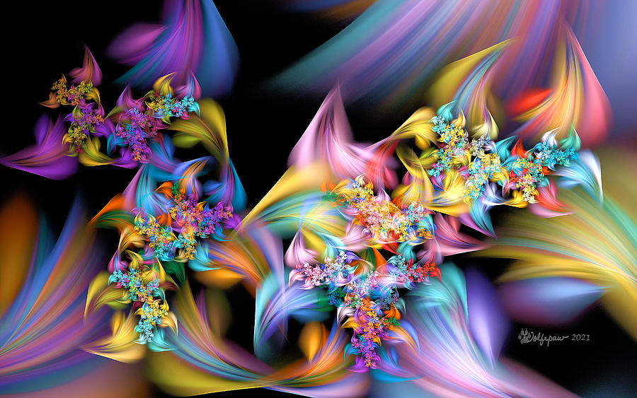 Sinusoidal Radial Blur Digital Art by Peggi Wolfe