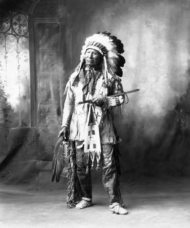 Sioux Chief American Horse - 1899 Photograph by War Is Hell Store