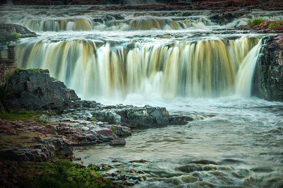 Sioux Falls Waterfalls at Falls Park in South Dakota Photograph by Randall Nyhof