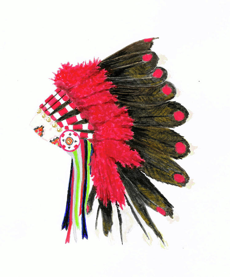 Sioux Headdress Painting by Michael Vigliotti