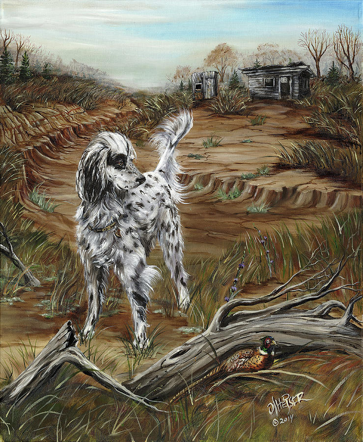 Dog Painting - Sioux-zie Portrait by Jim Olheiser