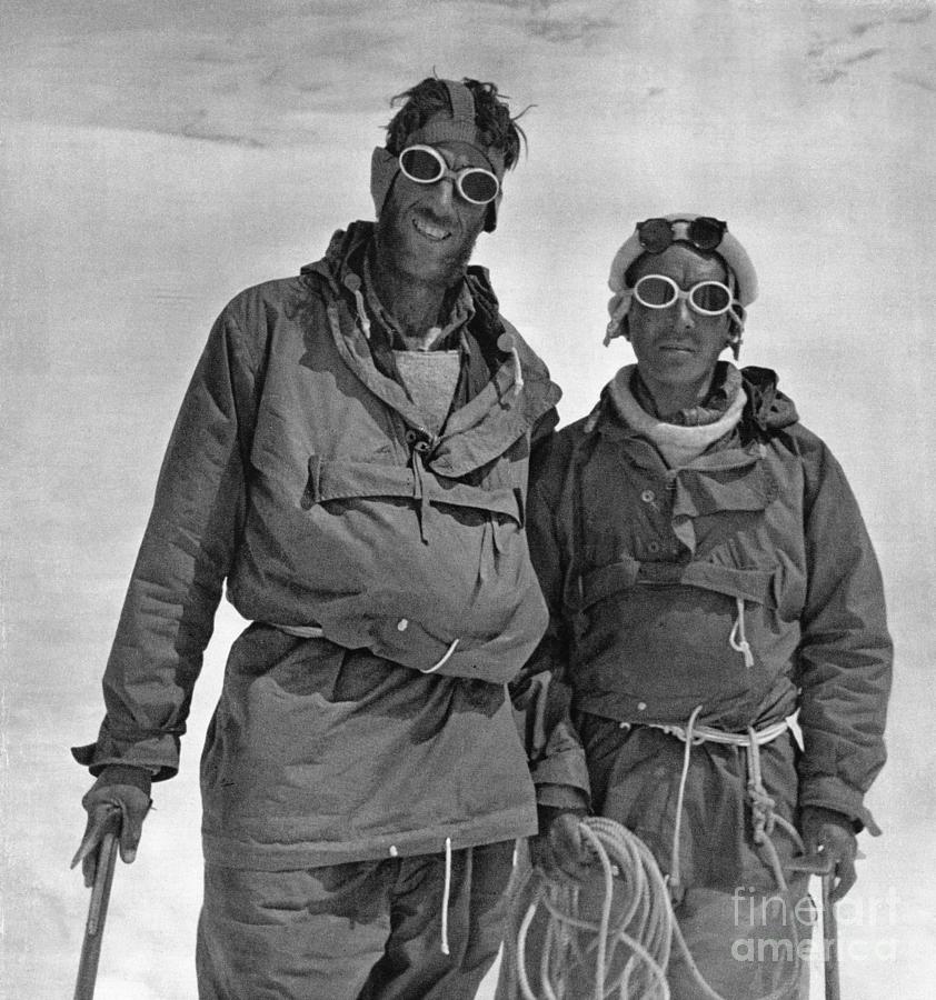 Sir Edmund Hillary With Tenzig Norgay, 1953 Photograph by Granger