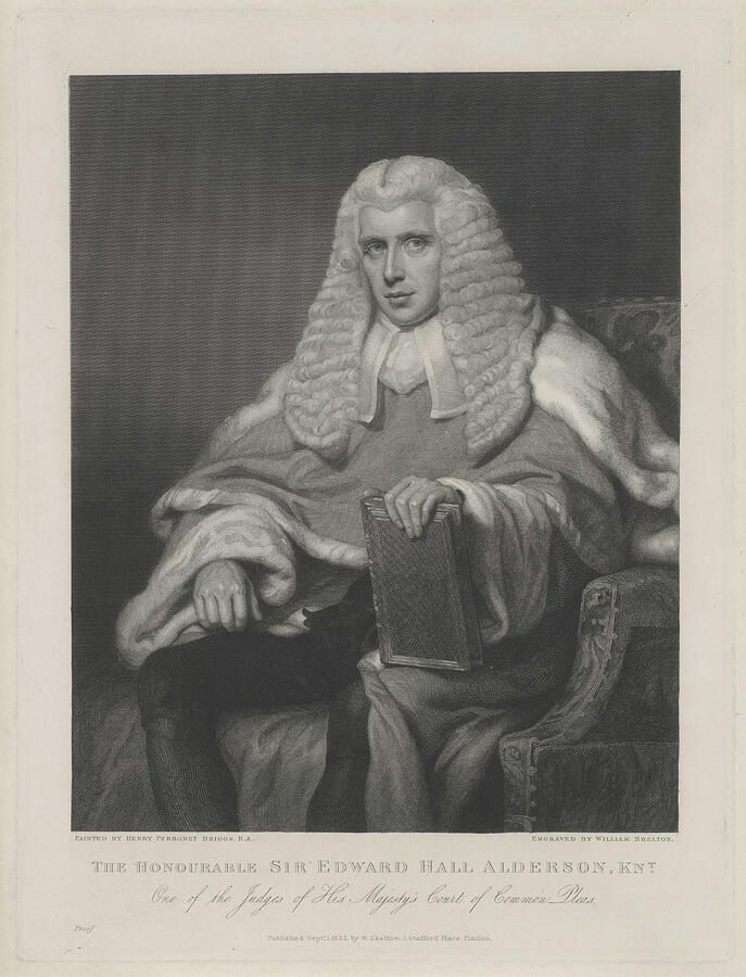 Sir Edward Hall Alderson Drawing by William Skelton Fine Art America