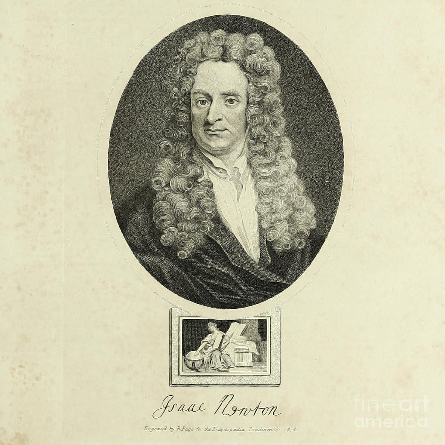 Drawing of Isaac Newton