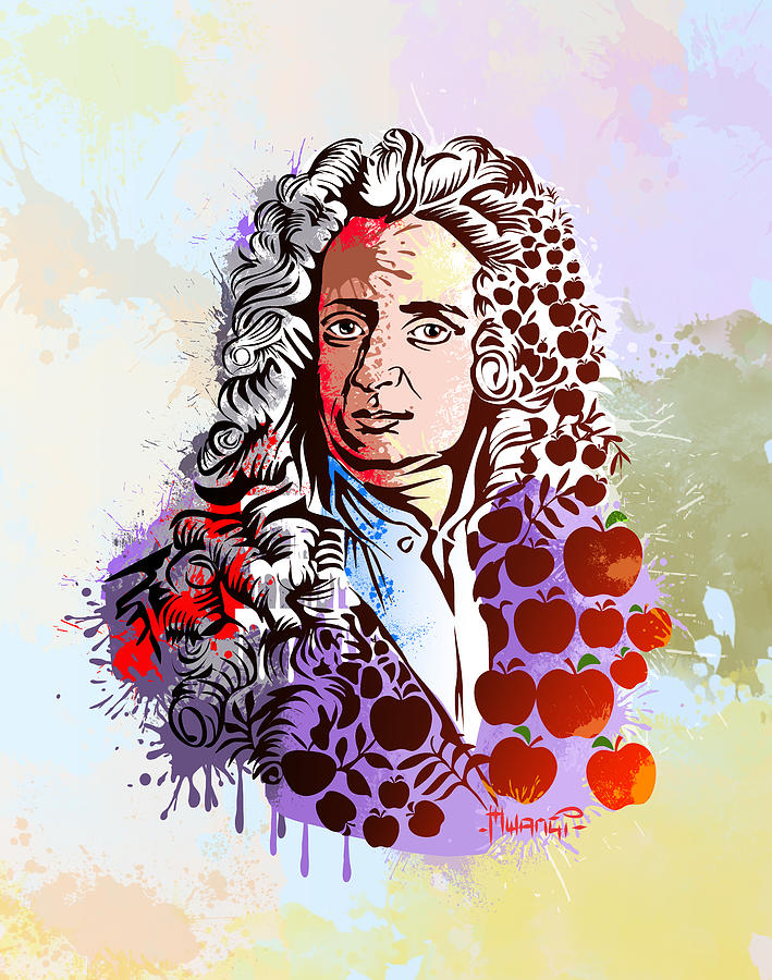 Albert Einstein Painting - Sir Isaac Newton by Anthony Mwangi
