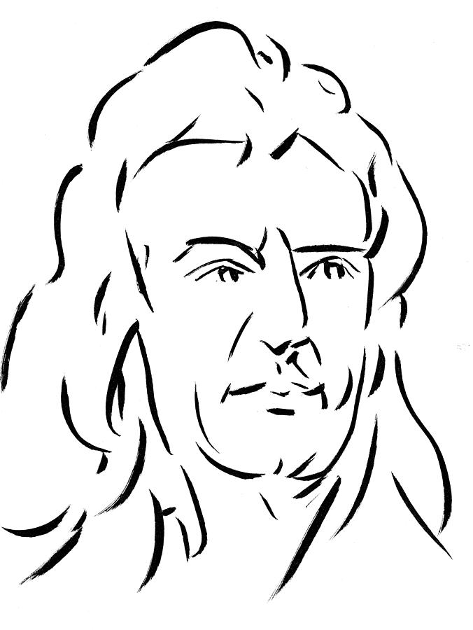 British Scientist Isaac Newton drawing easy | How to draw Isaac Newton  drawing step by step | #art - YouTube