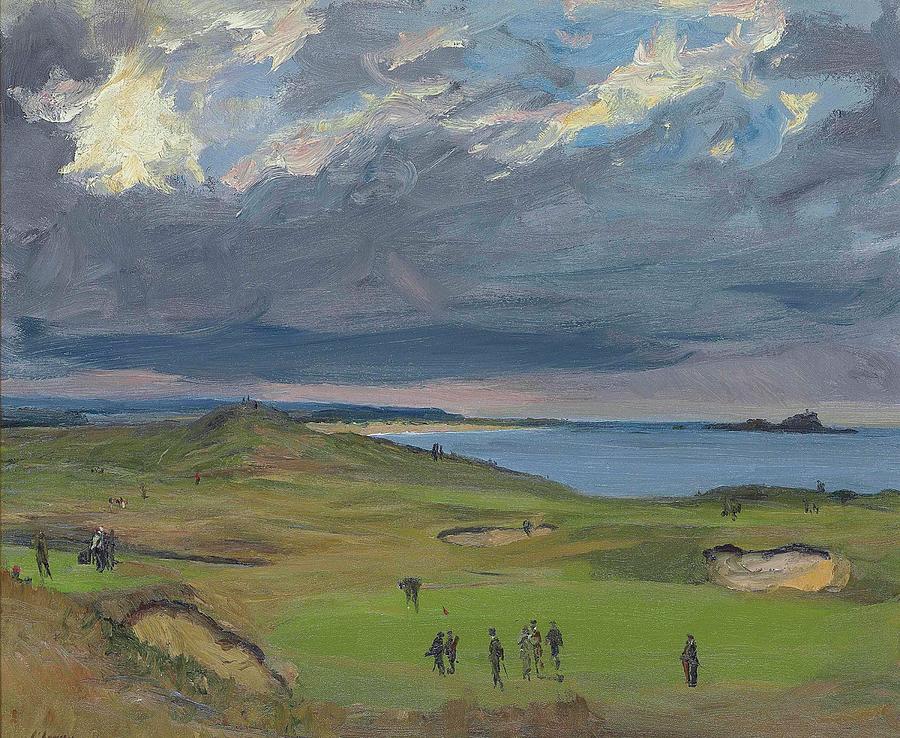 Sir John Lavery Ra Rsa Rha 1856 1941 The Golf Links North Berwick Painting
