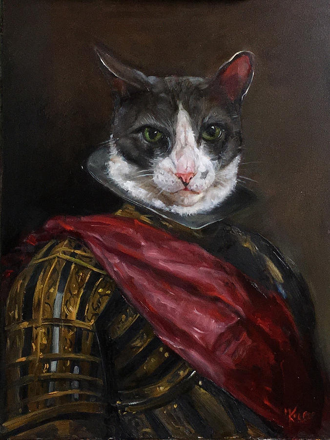 Sir Knight de Chat Painting by Margot King