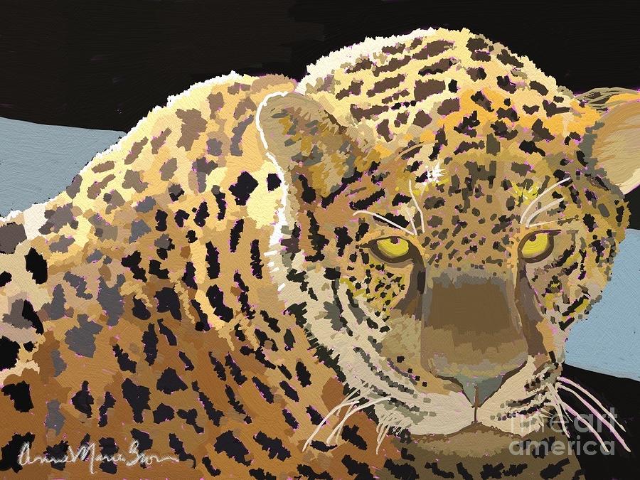 Sir Leopard Digital Art by Anne Marie Brown