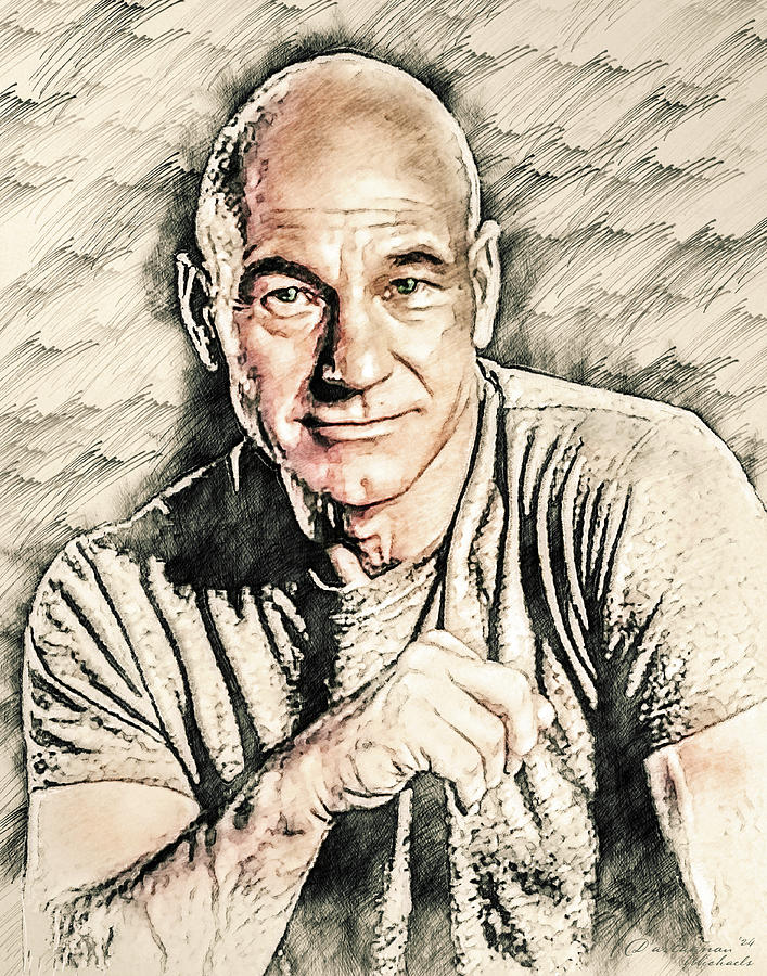 Sir Patrick Stewart Digital Art by D'artagnan Michaels - Fine Art America