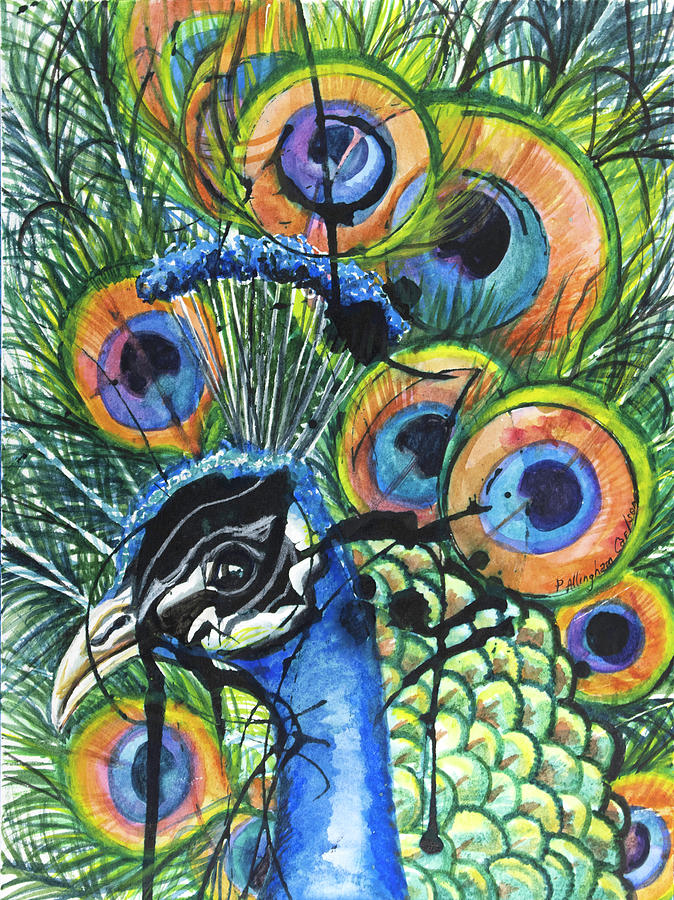 Sir Peacock Painting by Patricia Allingham Carlson