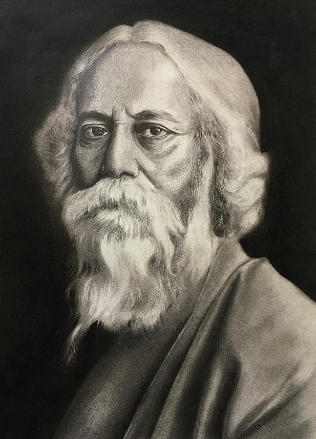 Sir Ravindranath Drawing by Ashutosh Yadav - Fine Art America