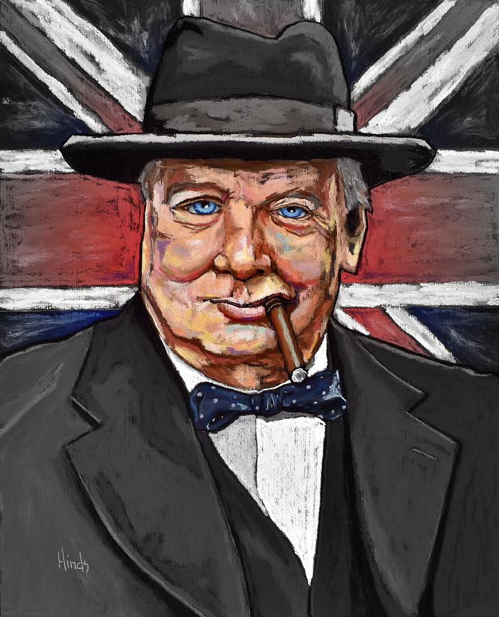 Sir Winston Churchill - 2 Mixed Media