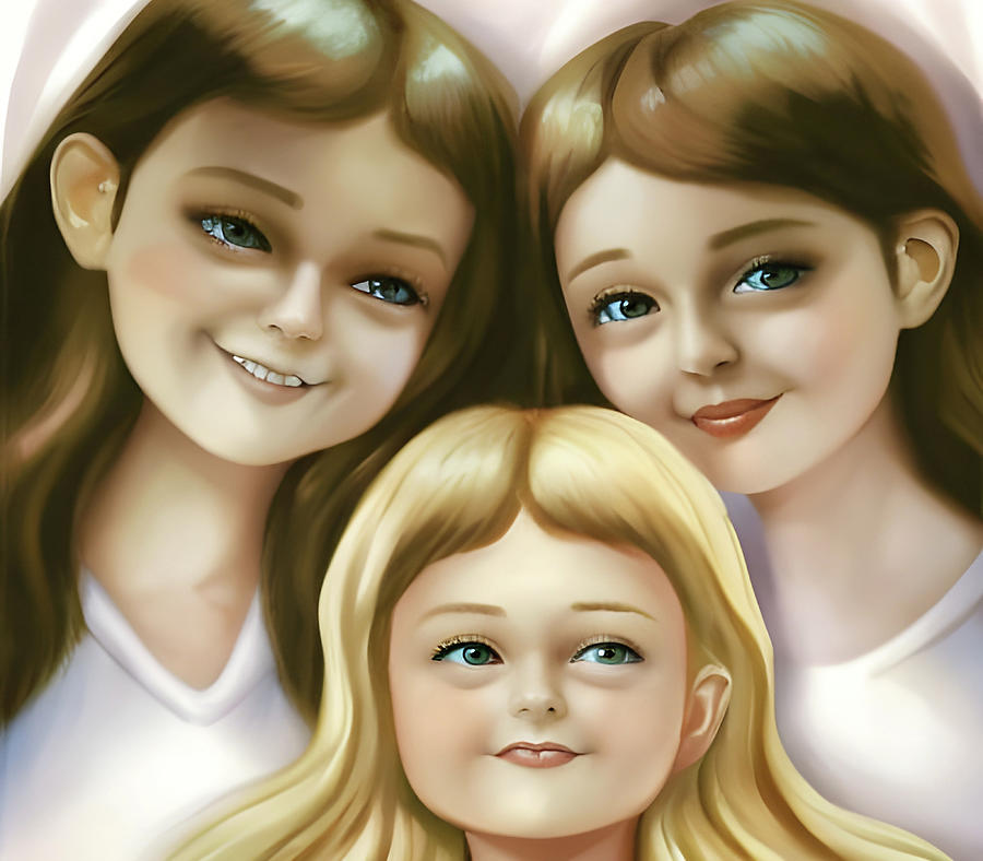 Sister Love is Forever Digital Art by Cindy's Creative Corner - Fine ...