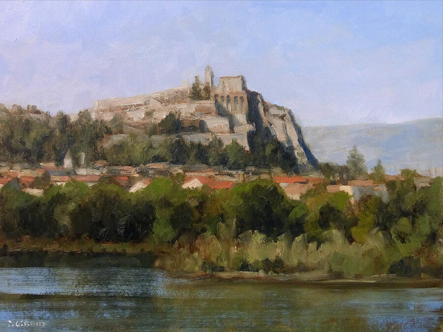 Landscape Painting - Sisteron by Pascal Giroud