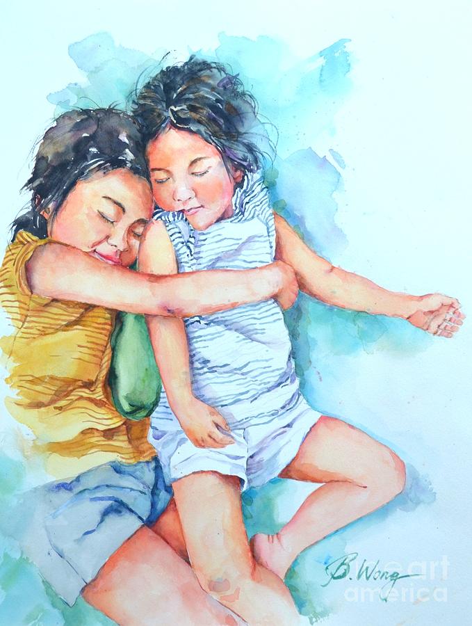 Sisters Painting by Betty M M Wong