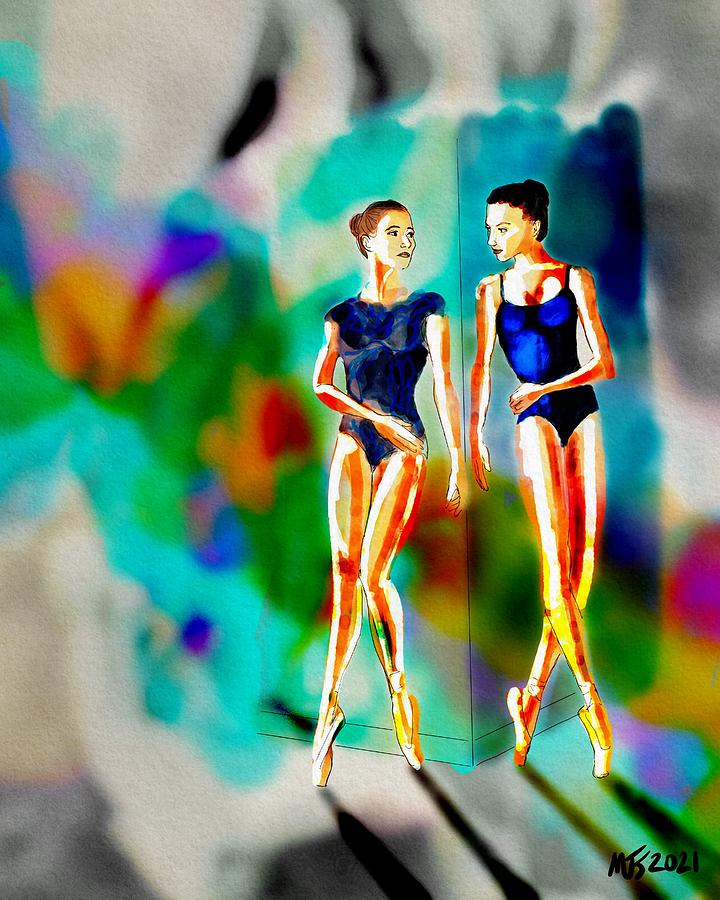 Sisters In Dance Digital Art by Michael Kallstrom