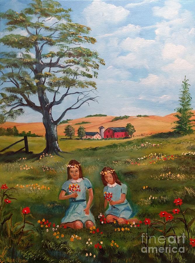 Sisters Painting by Lee Piper