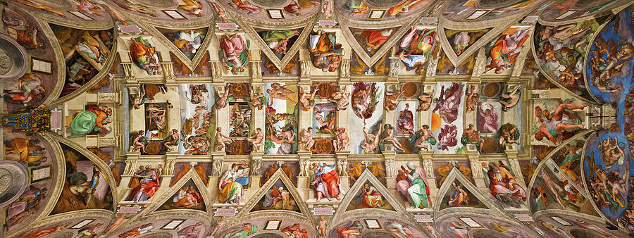 Michelangelo Painting - Sistine Chapel Ceiling, 1512  by Michelangelo Buonarroti