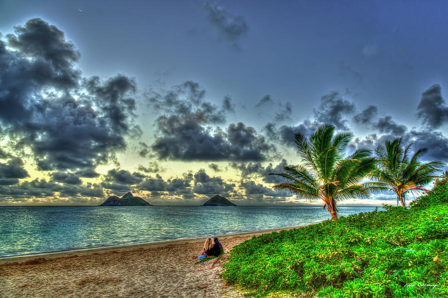 Sit With Me Lanikai Beach Oahu Hawaii Seascape Art Photograph by Reid Callaway