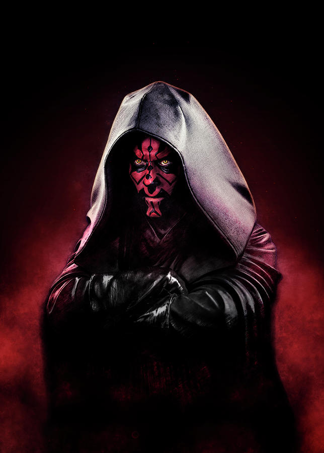 Sith lord Darth Maul seen in Star Wars episode one The Phantom Menace Mixed Media by Olivier Parent
